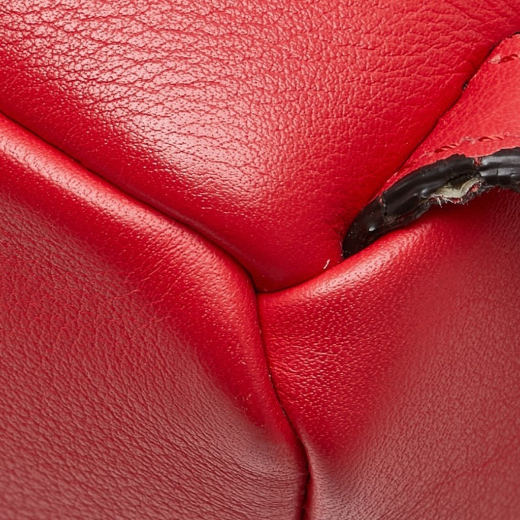 Fendi Red Color Leather Backpack