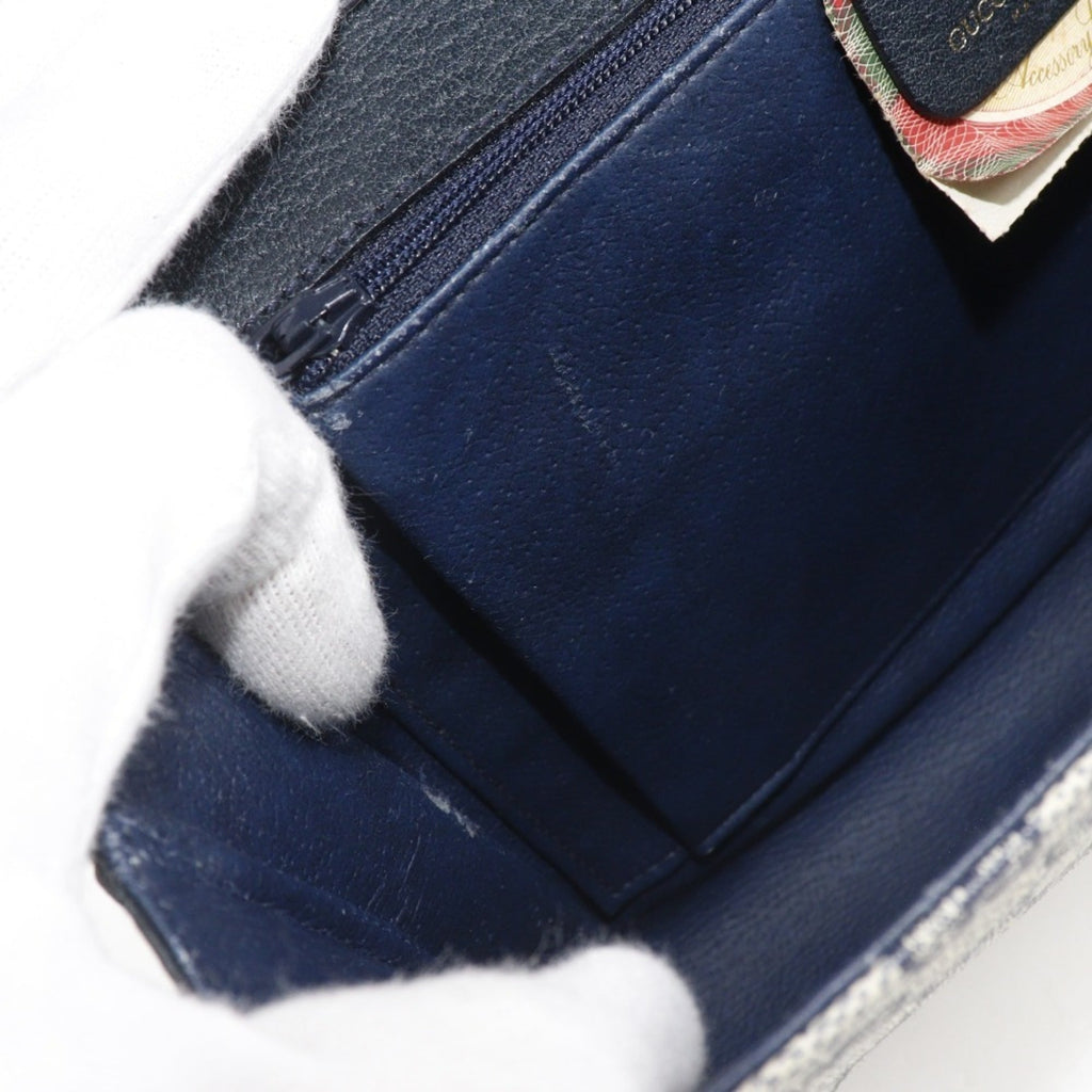 Gucci Gray Navy Gg Plus Shoulder Bag (Pre-Owned)
