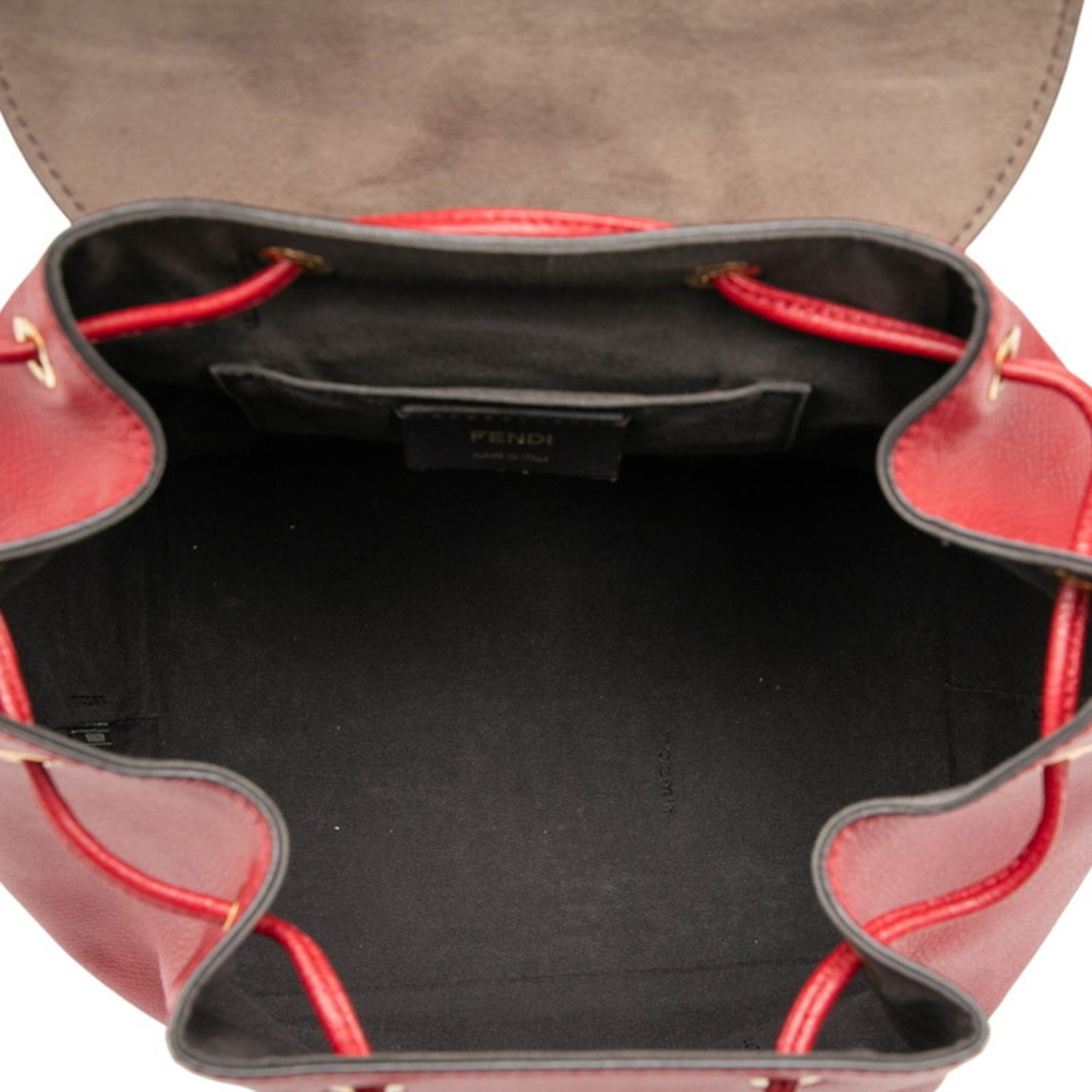 Fendi Red Color Leather Backpack