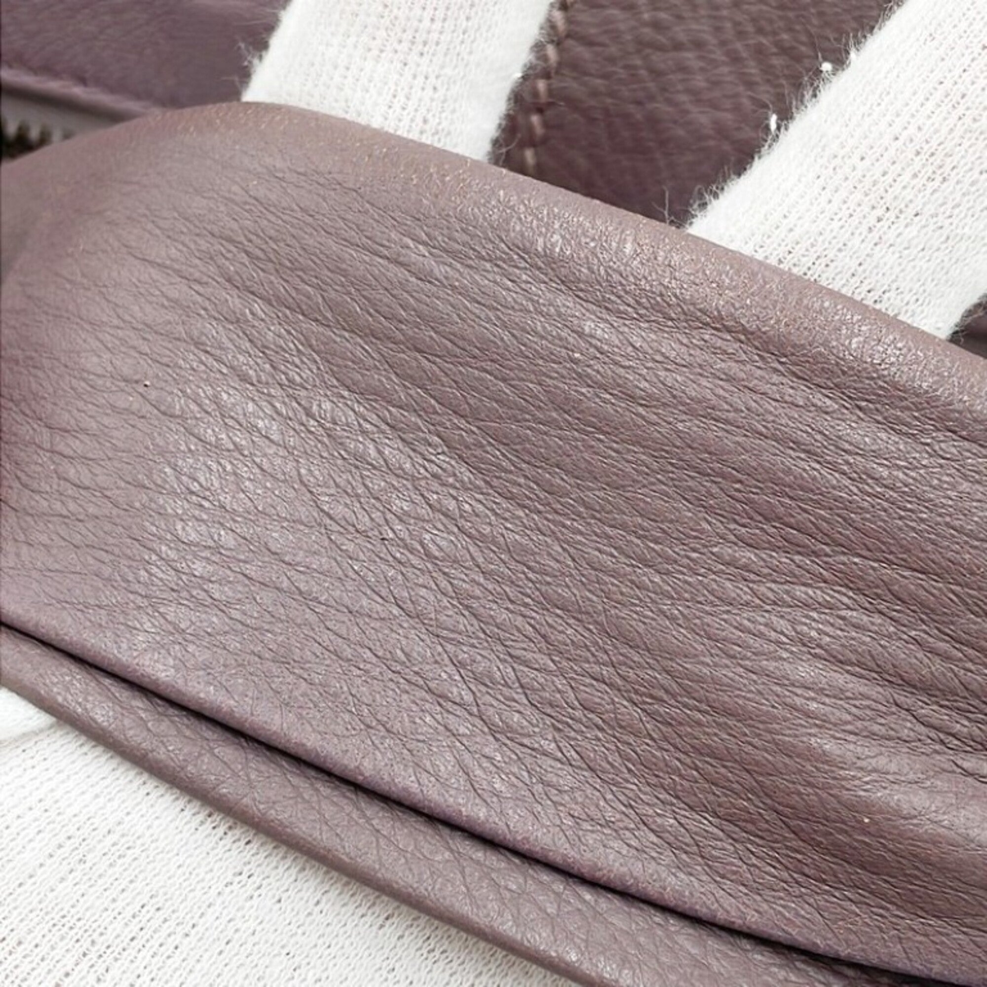 Gucci Purple Leather Shoulder Bag (Pre-Owned)