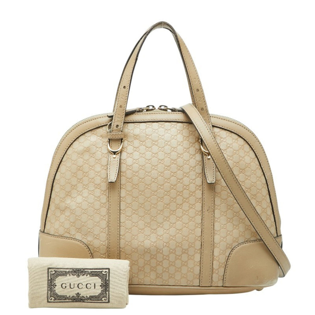 Gucci Beige Pvc Leather Handbag Shoulder Bag (Pre-Owned)