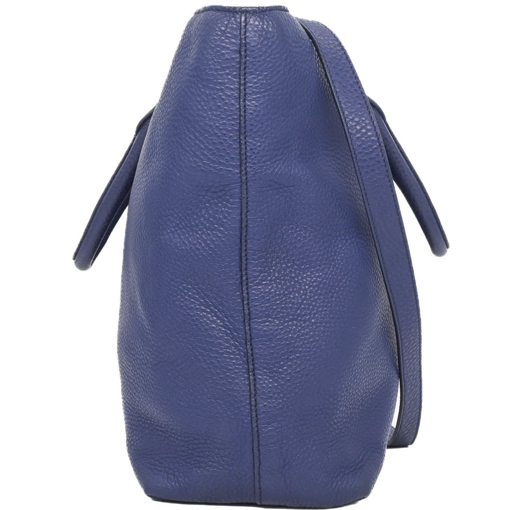 Prada Blue Leather Shoulder Bag Tote Bag