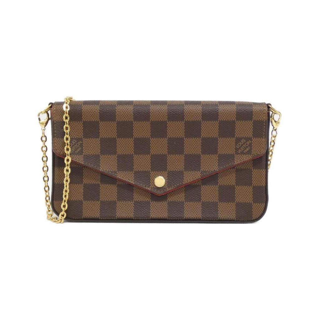 Louis Vuitton Damier Ebene Coated Canvas Pochette Shoulder Bag