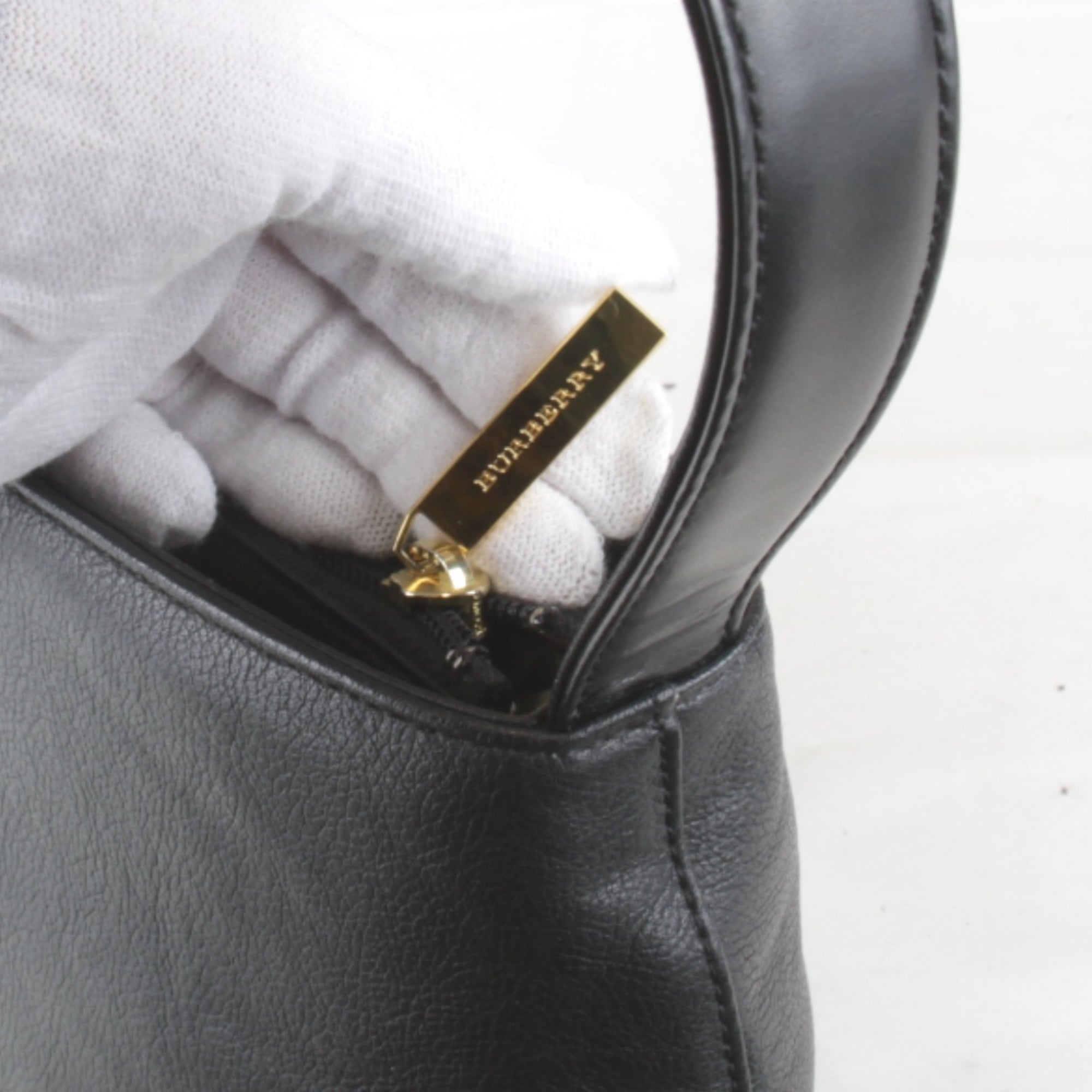 Burberry Black Leather Shoulder Bag