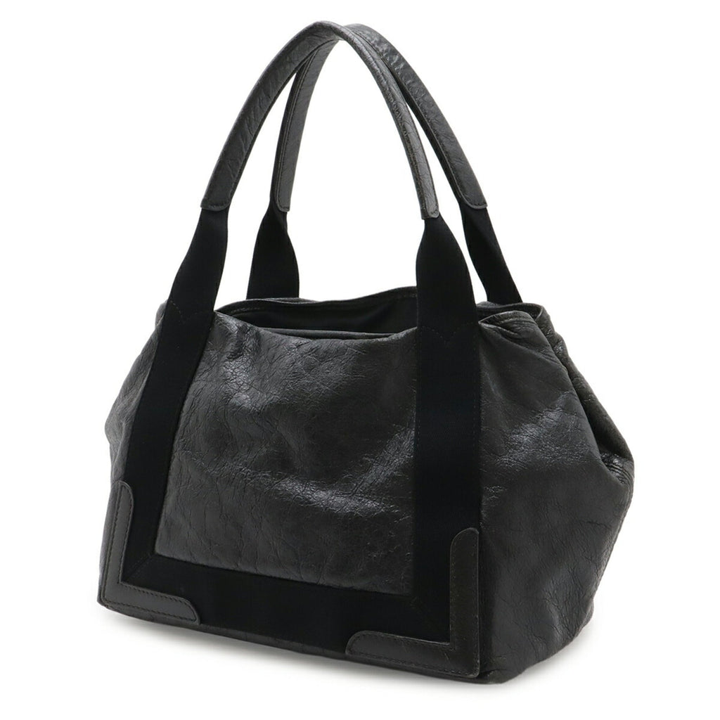 Balenciaga Black Leather Handbag Tote