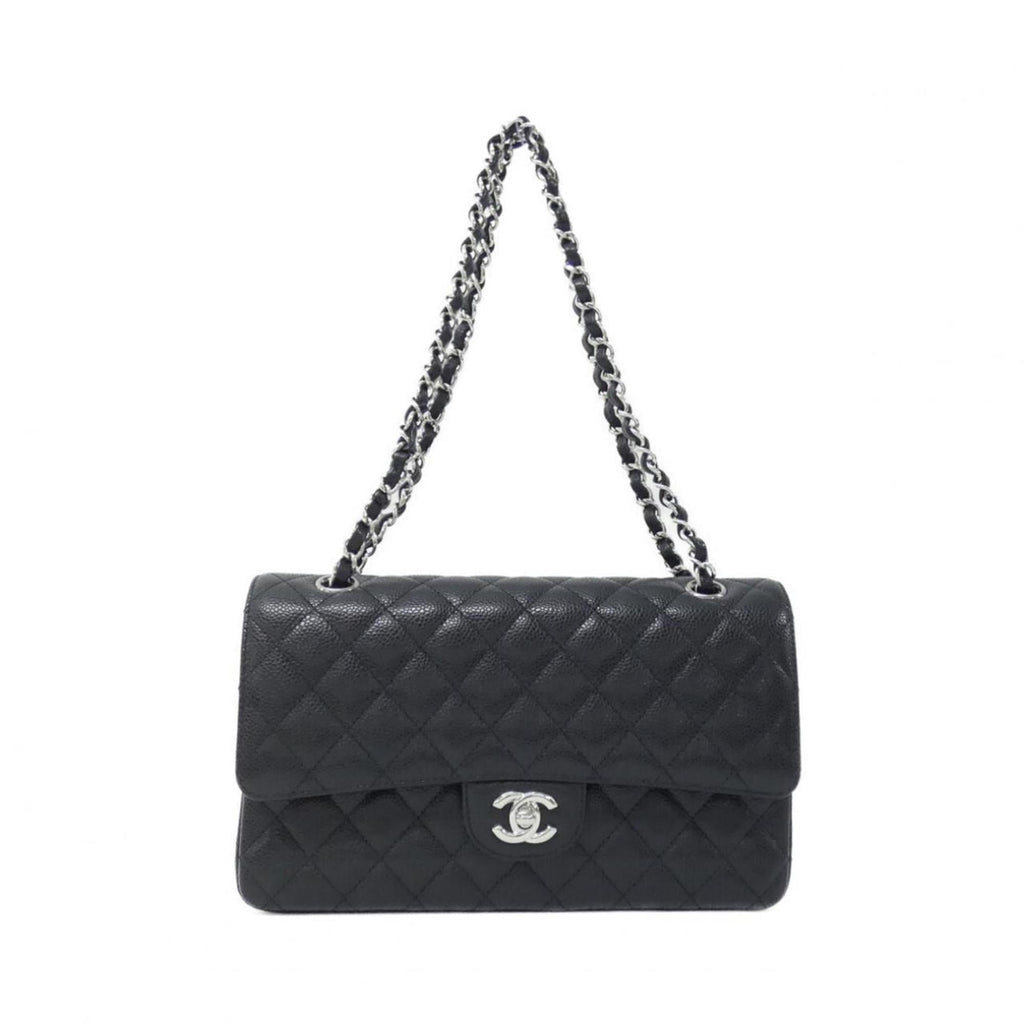 Chanel Black Bordeaux Grained Calfskin Shoulder Bag