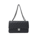 Chanel Black Bordeaux Grained Calfskin Shoulder Bag