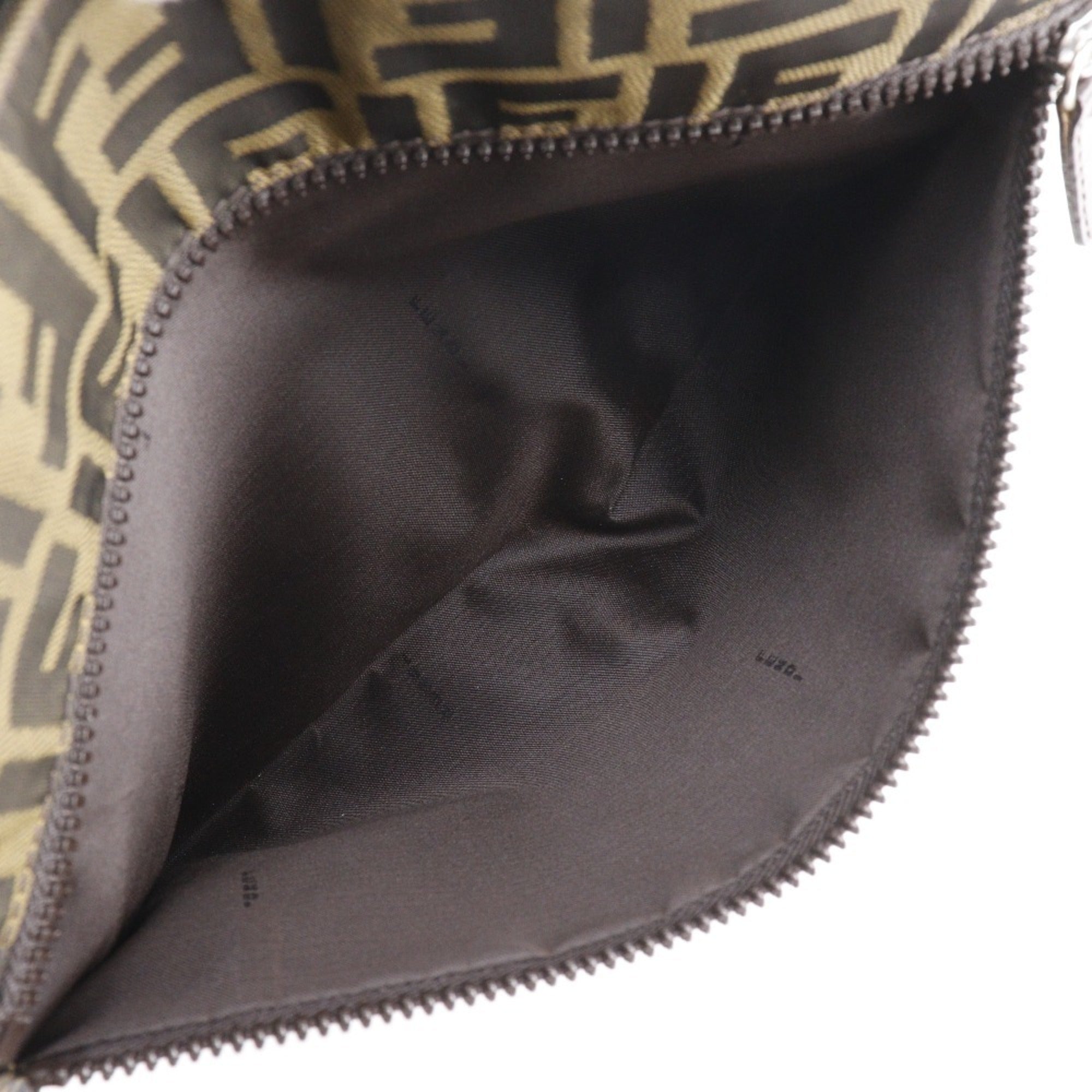 Fendi Brown Nylon Canvas Shoulder Bag