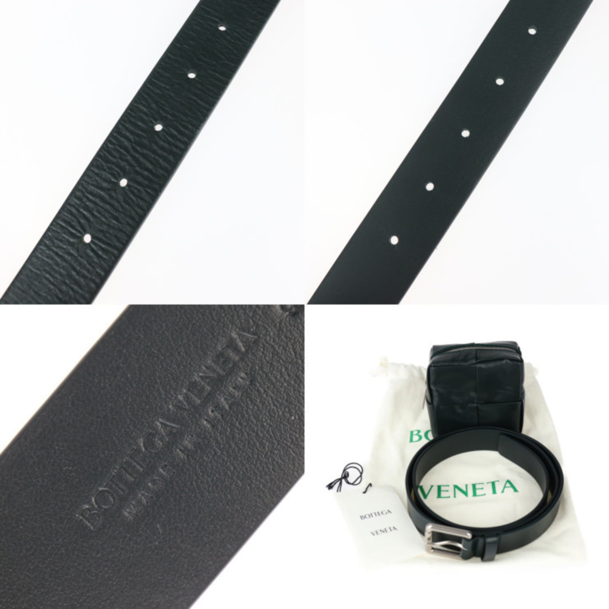 Bottega Veneta Intrecciato Dark Green Leather Fanny Pack Sling Bag