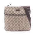 Gucci Beige Brown Gg Supreme Leather Handbag Shoulder Bag (Pre-Owned)