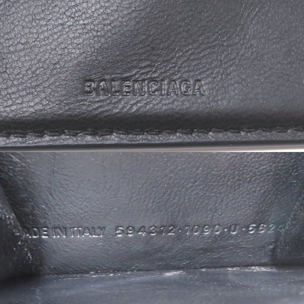 Balenciaga Black Leather Wallet (Tri-Fold)