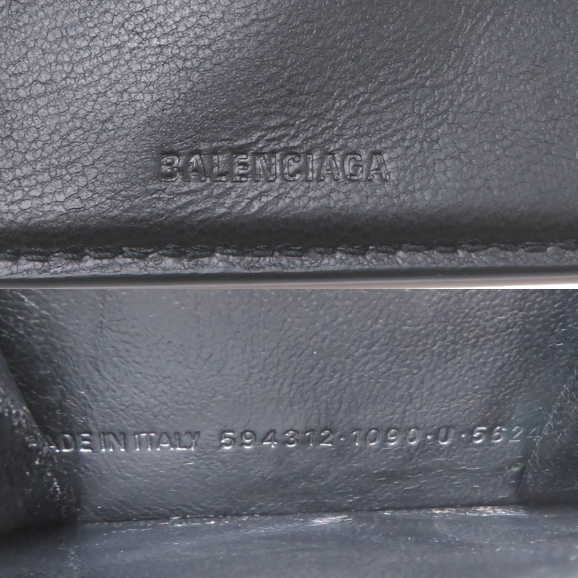 Balenciaga Black Leather Wallet (Tri-Fold)