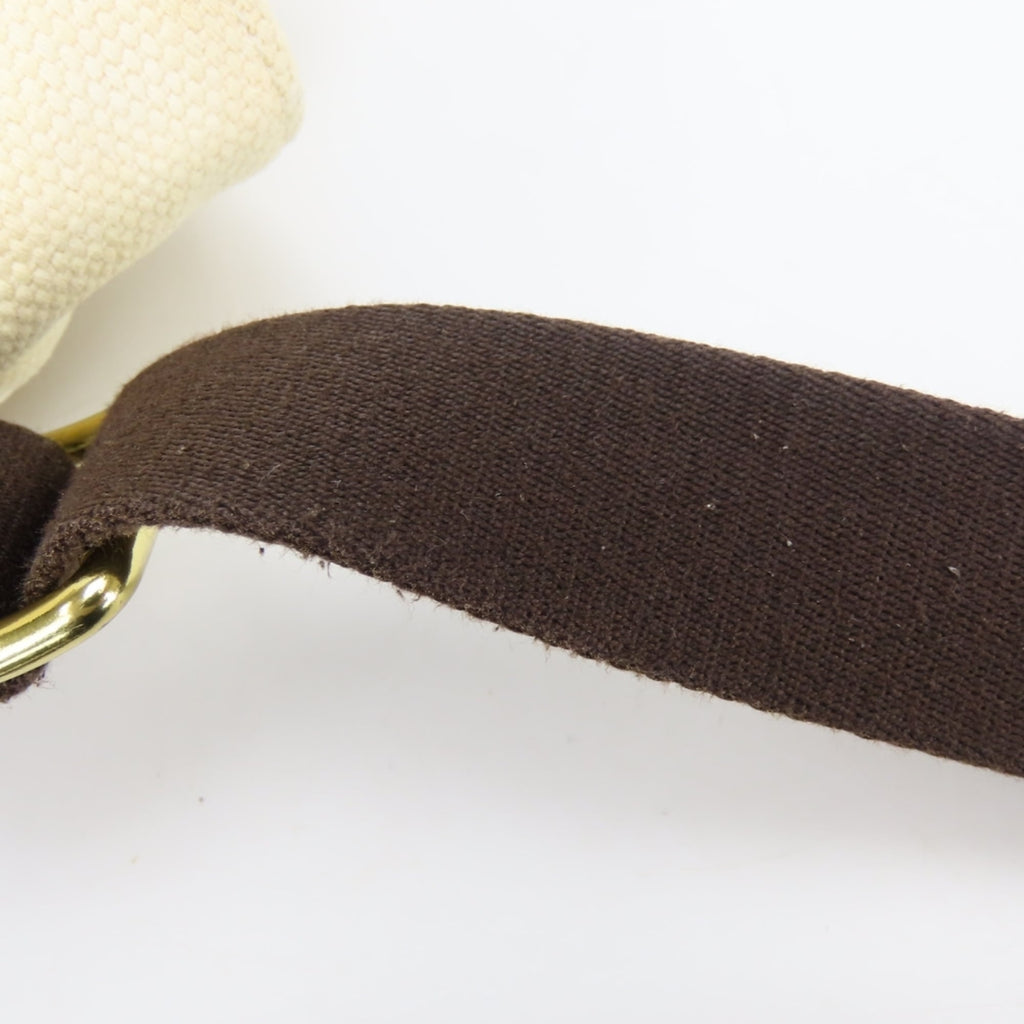 Louis Vuitton Brown Ecru Ivory Canvas Shoulder Bag