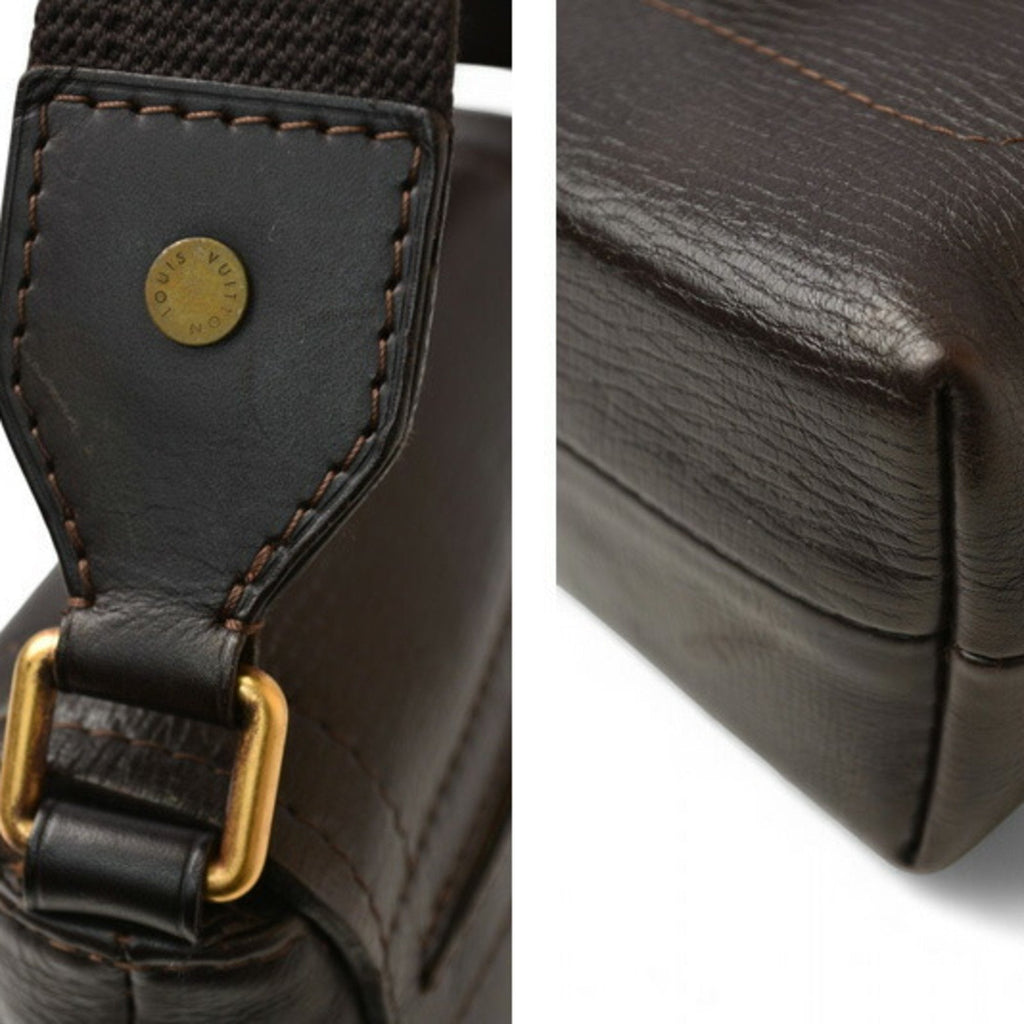Louis Vuitton Coffee Utah Leather Shoulder Bag