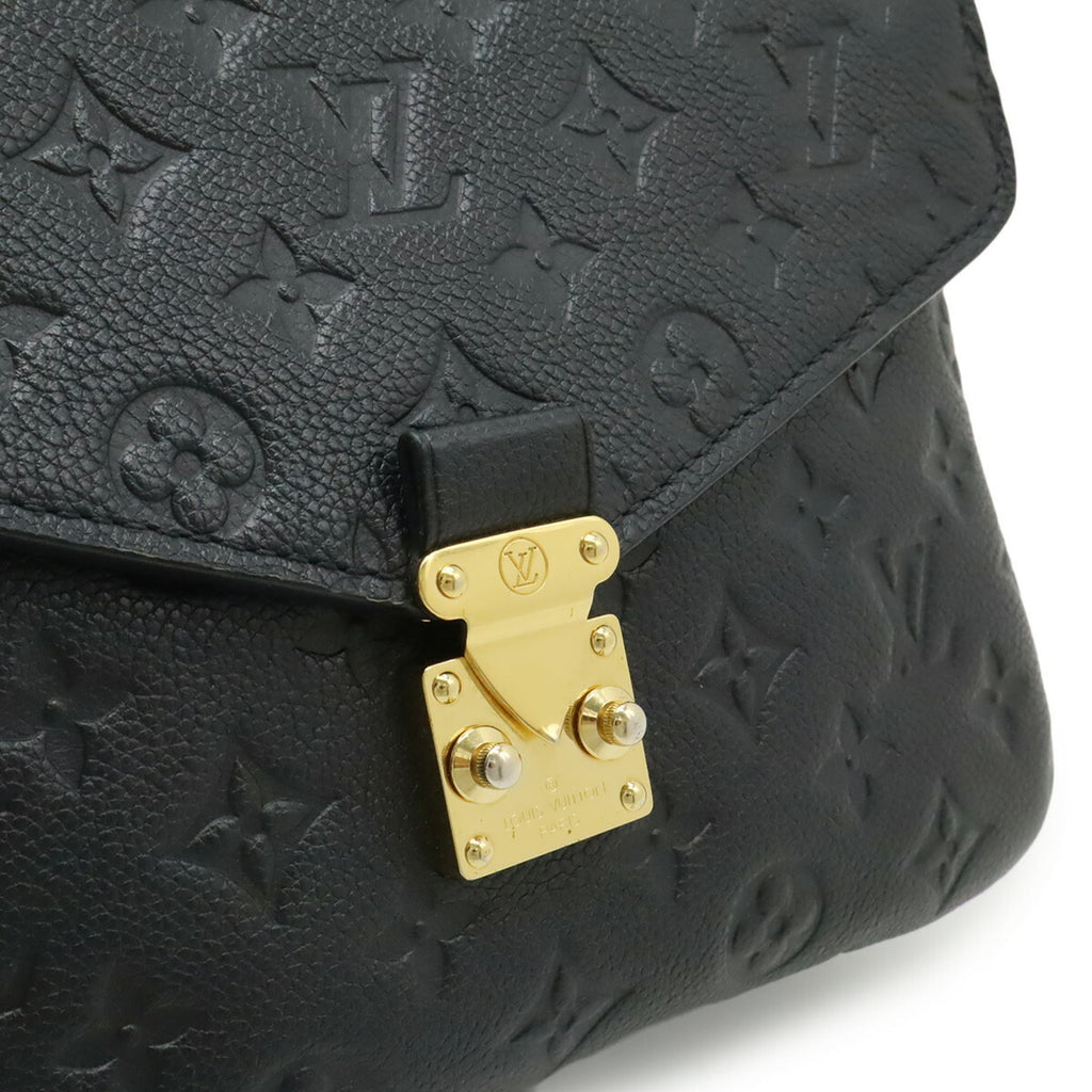 Louis Vuitton Black Noir Monogram Empreinte Handbag Pochette