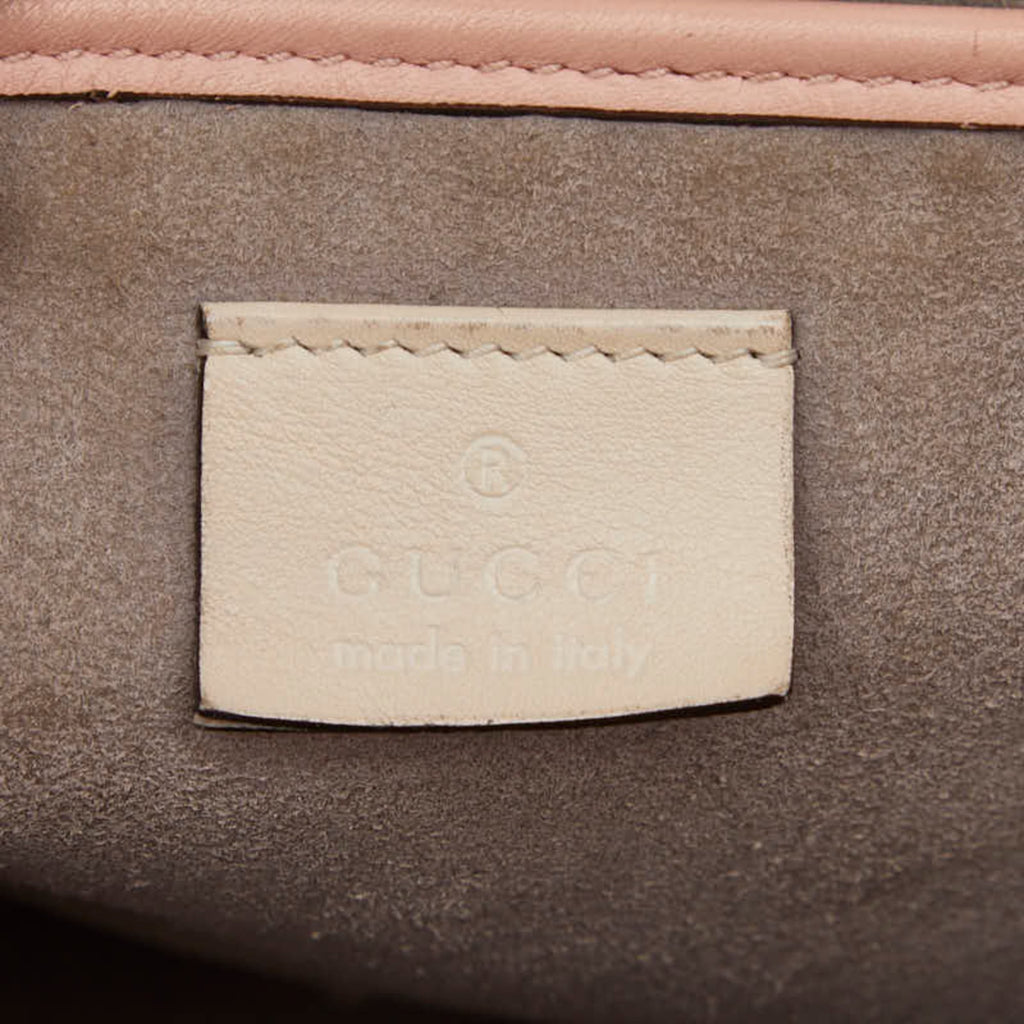 Gucci Ivory Pink Leather Handbag Shoulder Bag (Pre-Owned)
