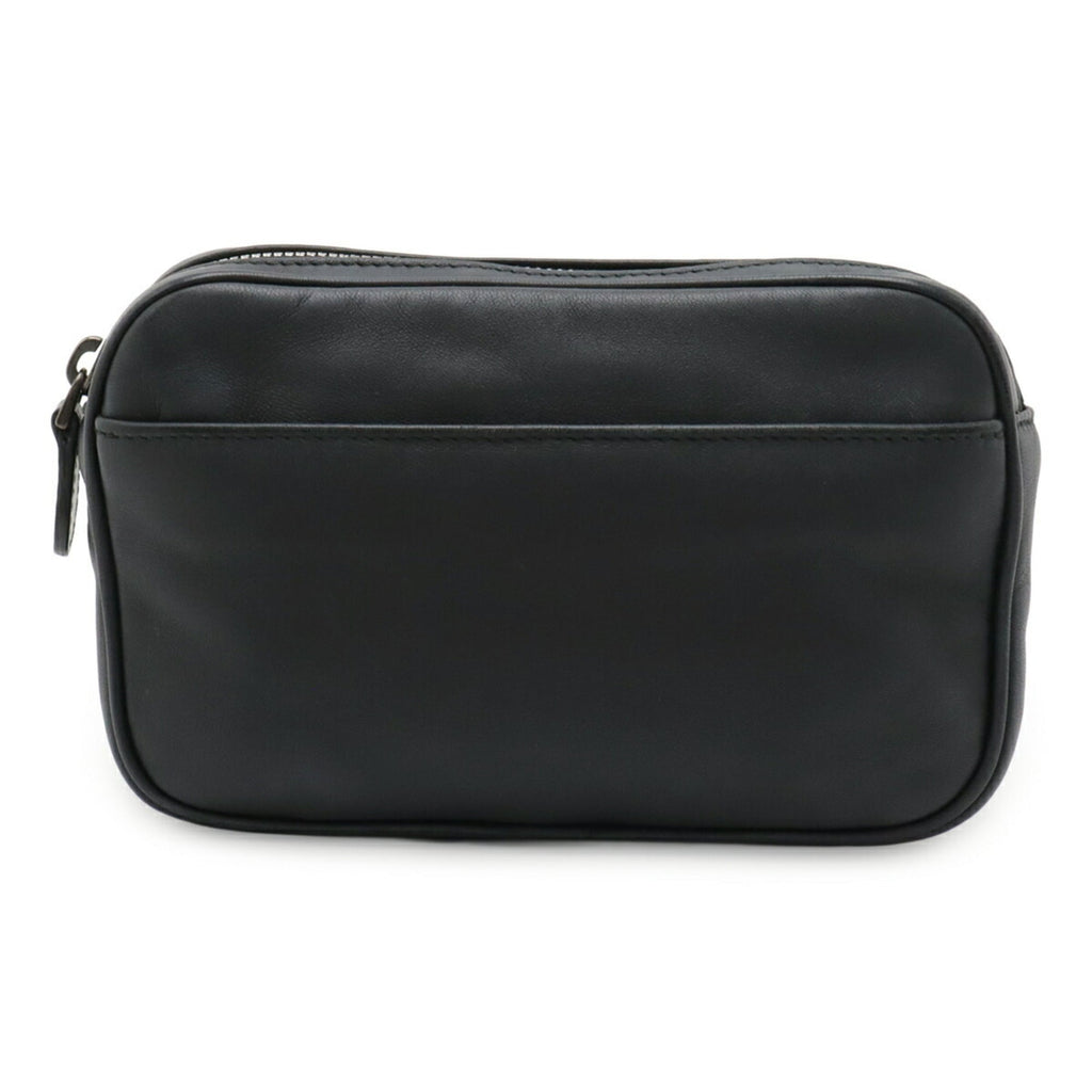 Bottega Veneta Black Intrecciato Fanny Pack Pouch