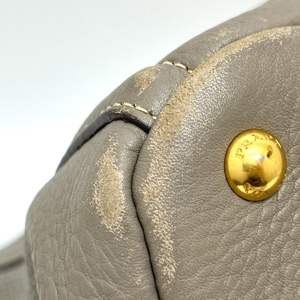 Prada Gray Canapa Handbag Tote Bag
