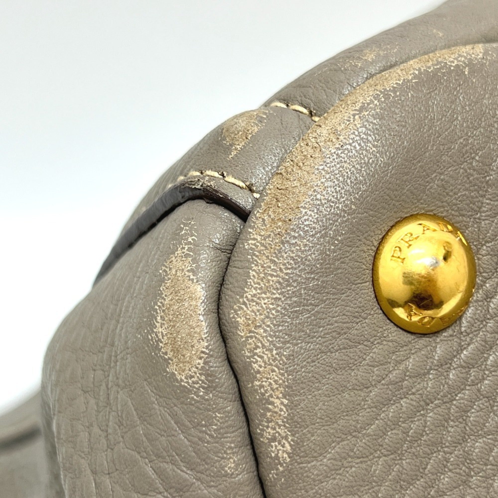 Prada Gray Canapa Handbag Tote Bag