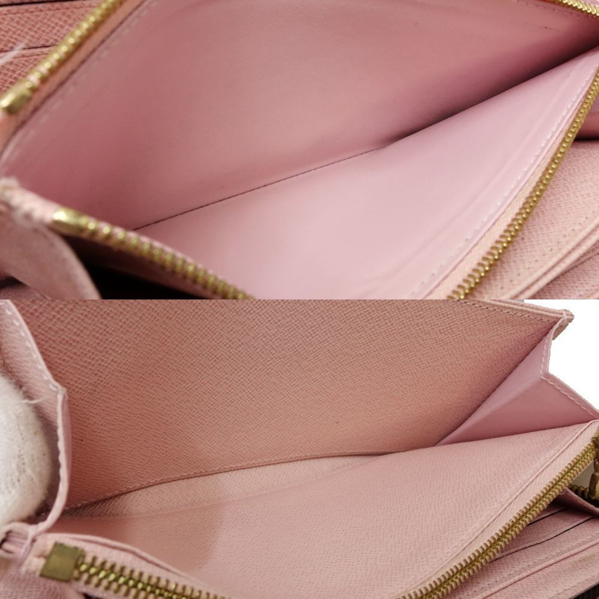 Louis Vuitton Ebene Rose Ballerine Canvas Long Wallet