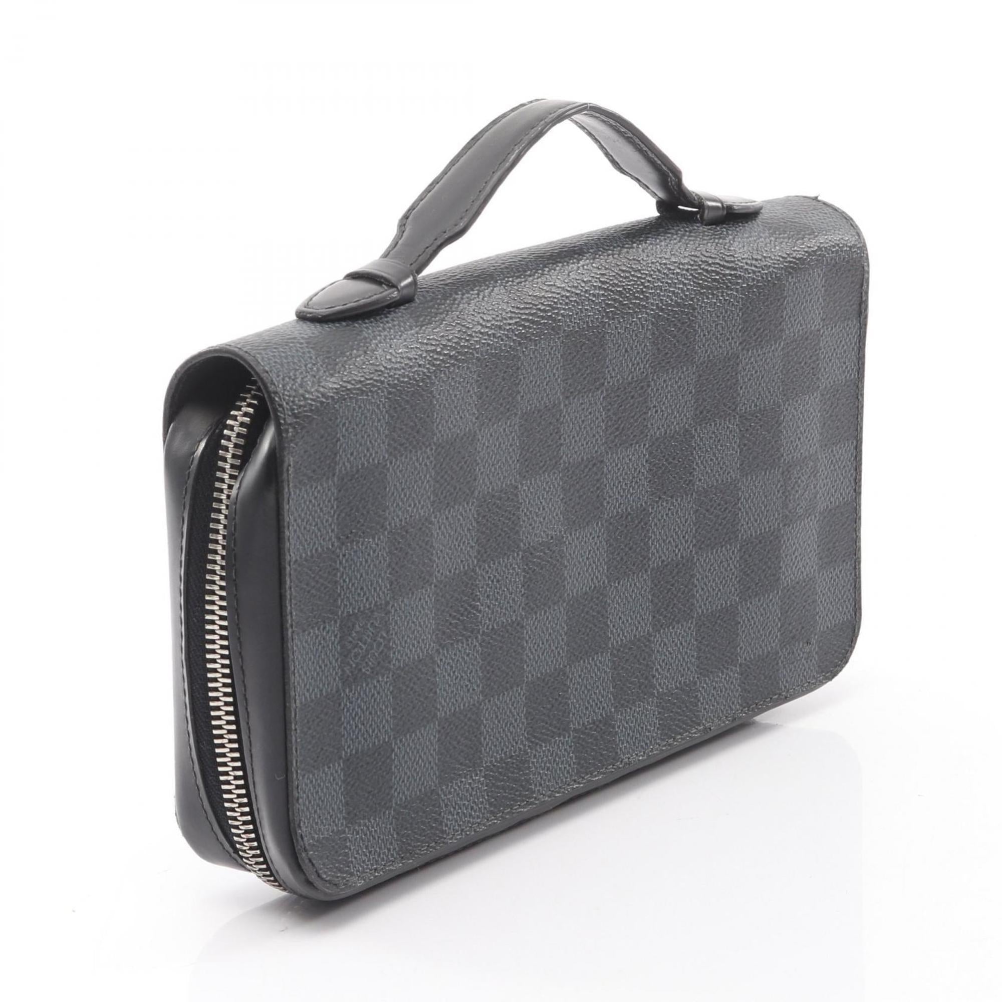 Louis Vuitton Black Damier Graphite Damier Graphite Long Bill Wallet
