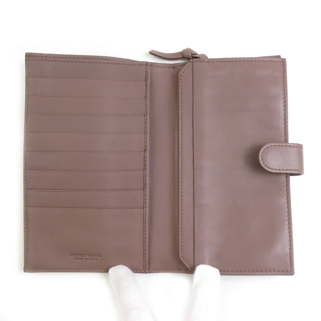Bottega Veneta Light Brown Intrecciato Middle Wallet (Bi-Fold)