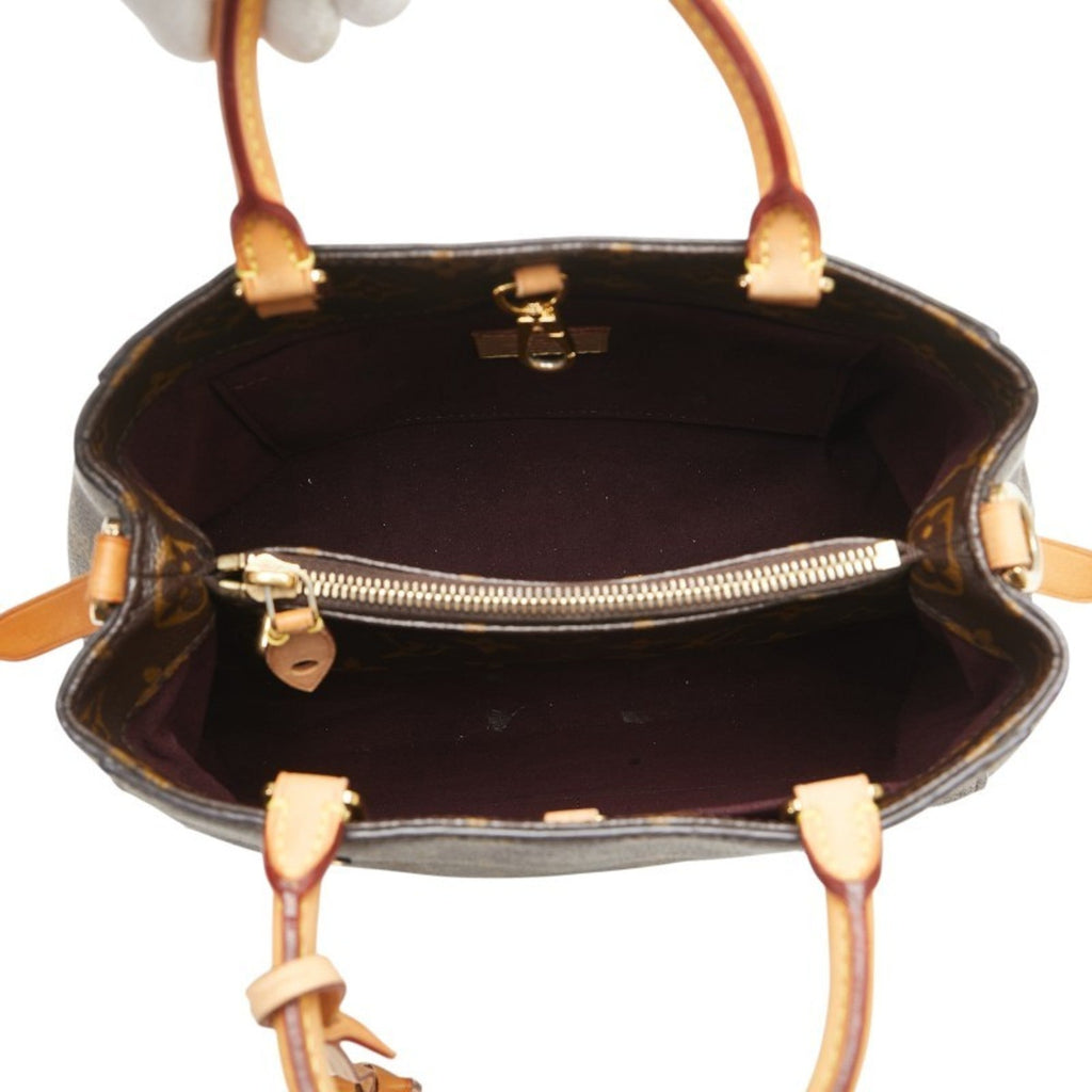 Louis Vuitton Monogram Brown Pvc Leather Handbag Shoulder Bag