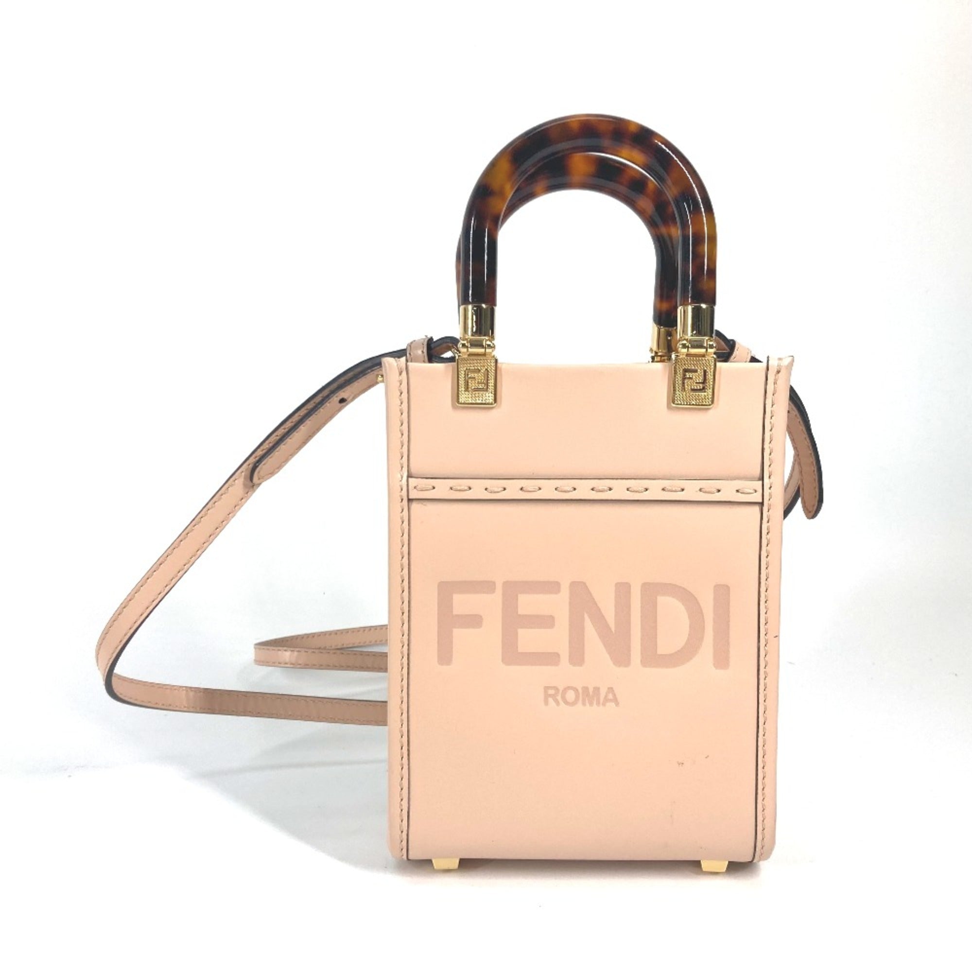 Fendi Beige Leather Handbag