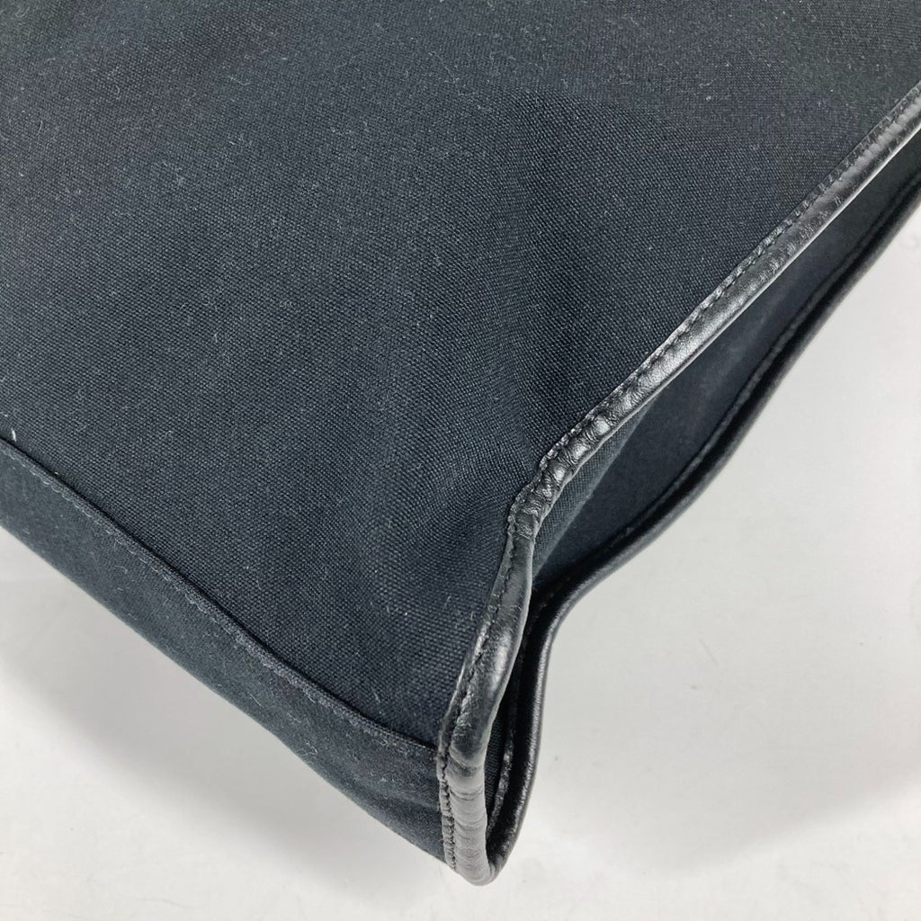 Fendi Black Brown Canvas Leather Shoulder Bag Tote Bag