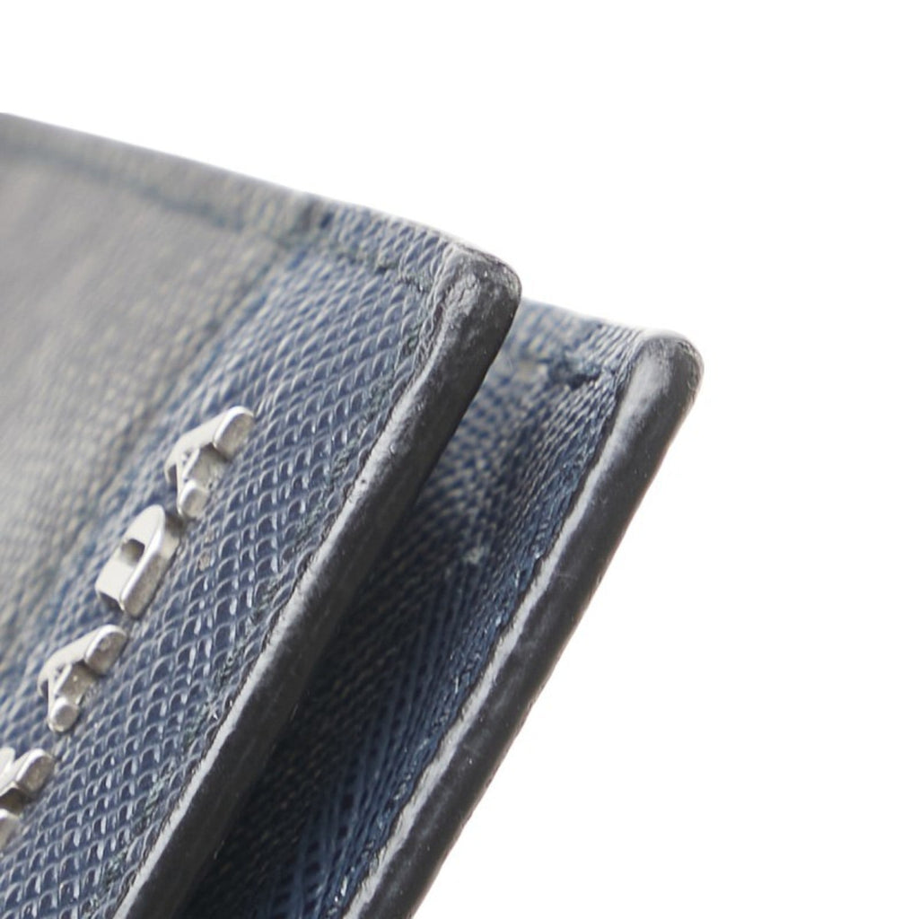 Prada Black Navy Leather Wallet (Bi-Fold)