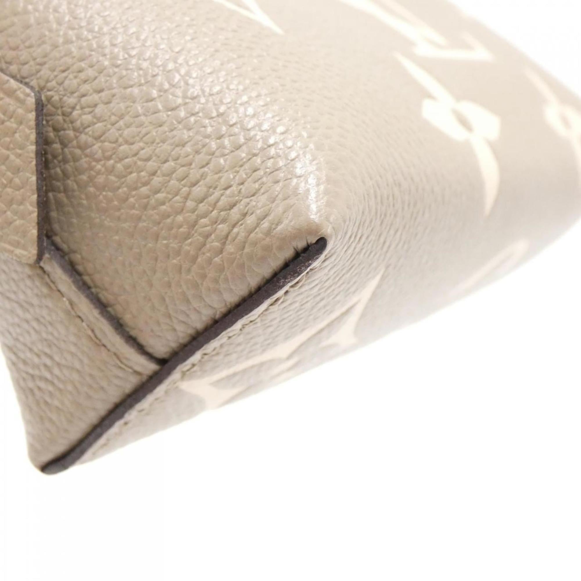 Louis Vuitton Bicolor Cream Leather Pochette Pouch