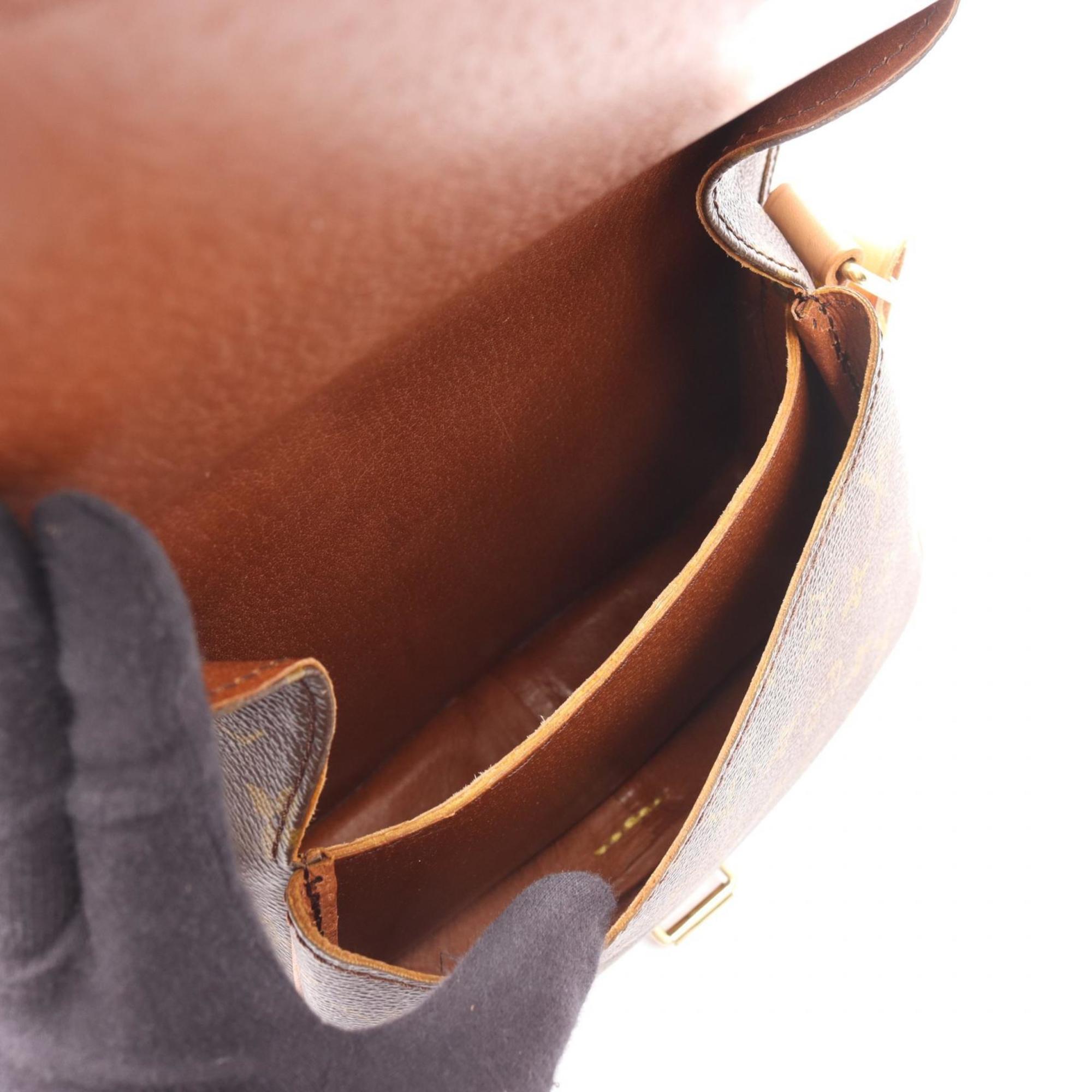 Louis Vuitton Brown Monogram Leather Shoulder Bag
