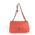 Chanel Red Color Leather Shoulder Bag