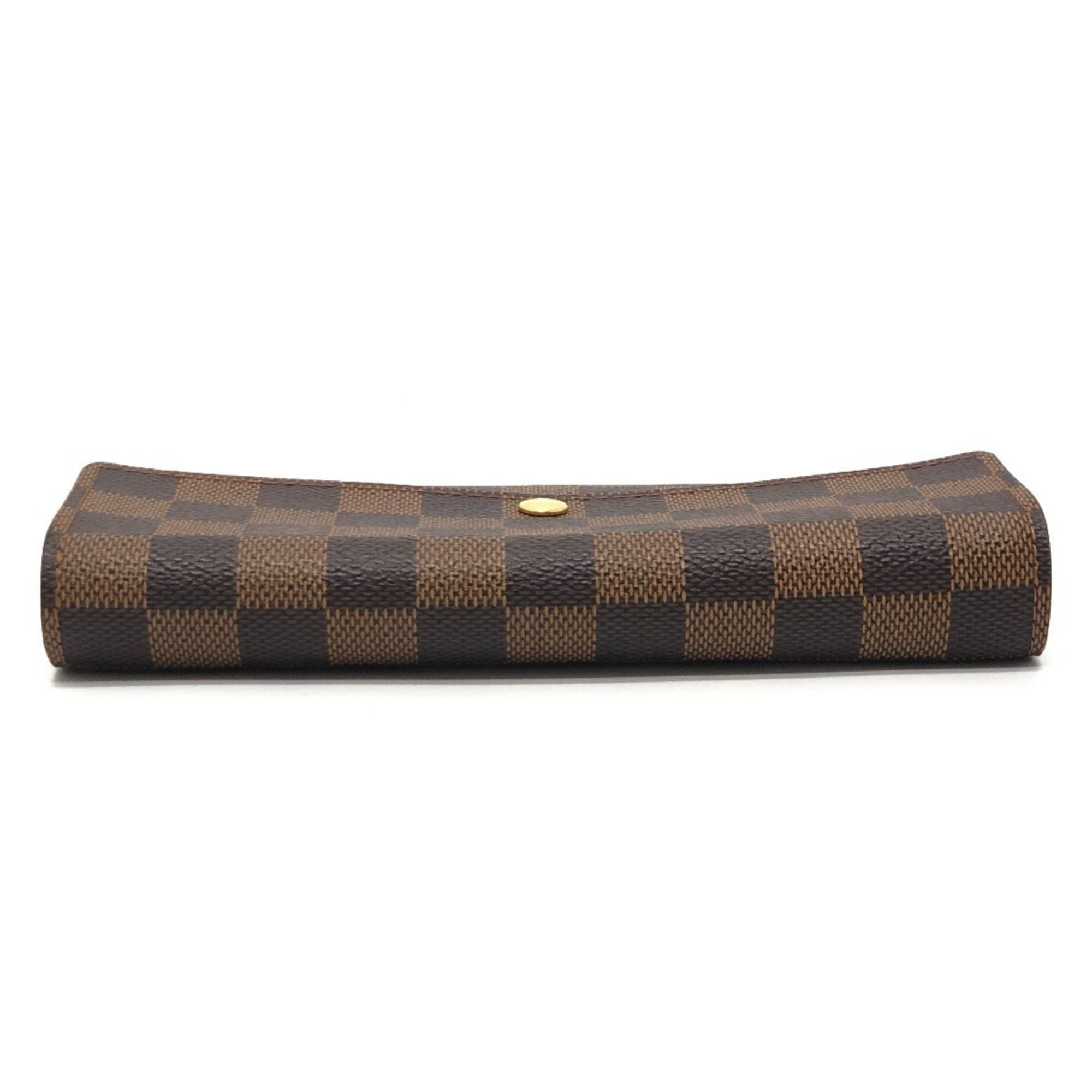 Louis Vuitton Damier Brown Ebene Damier Canvas Long Wallet