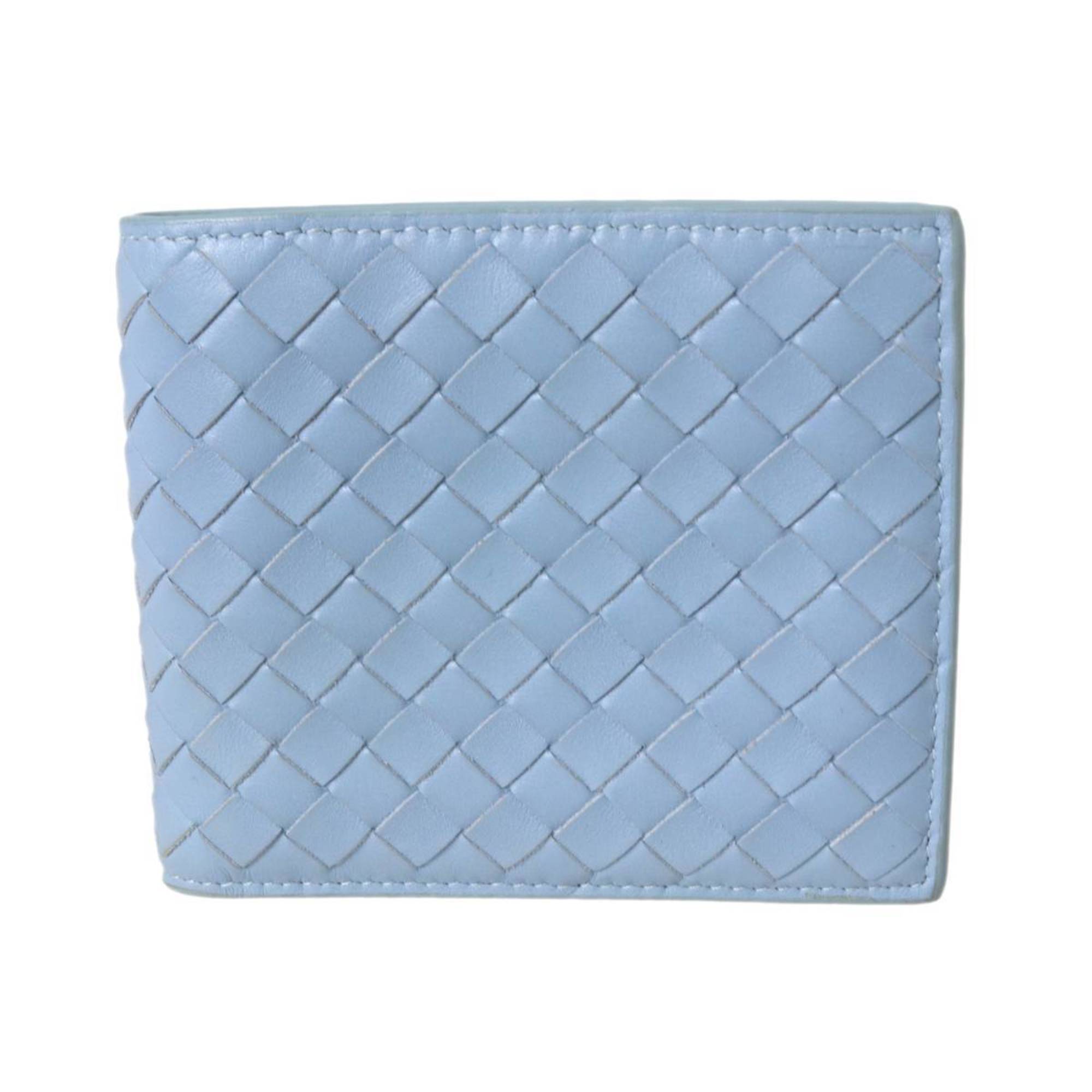 Bottega Veneta Intrecciato Light Blue Wallet (Bi-Fold)