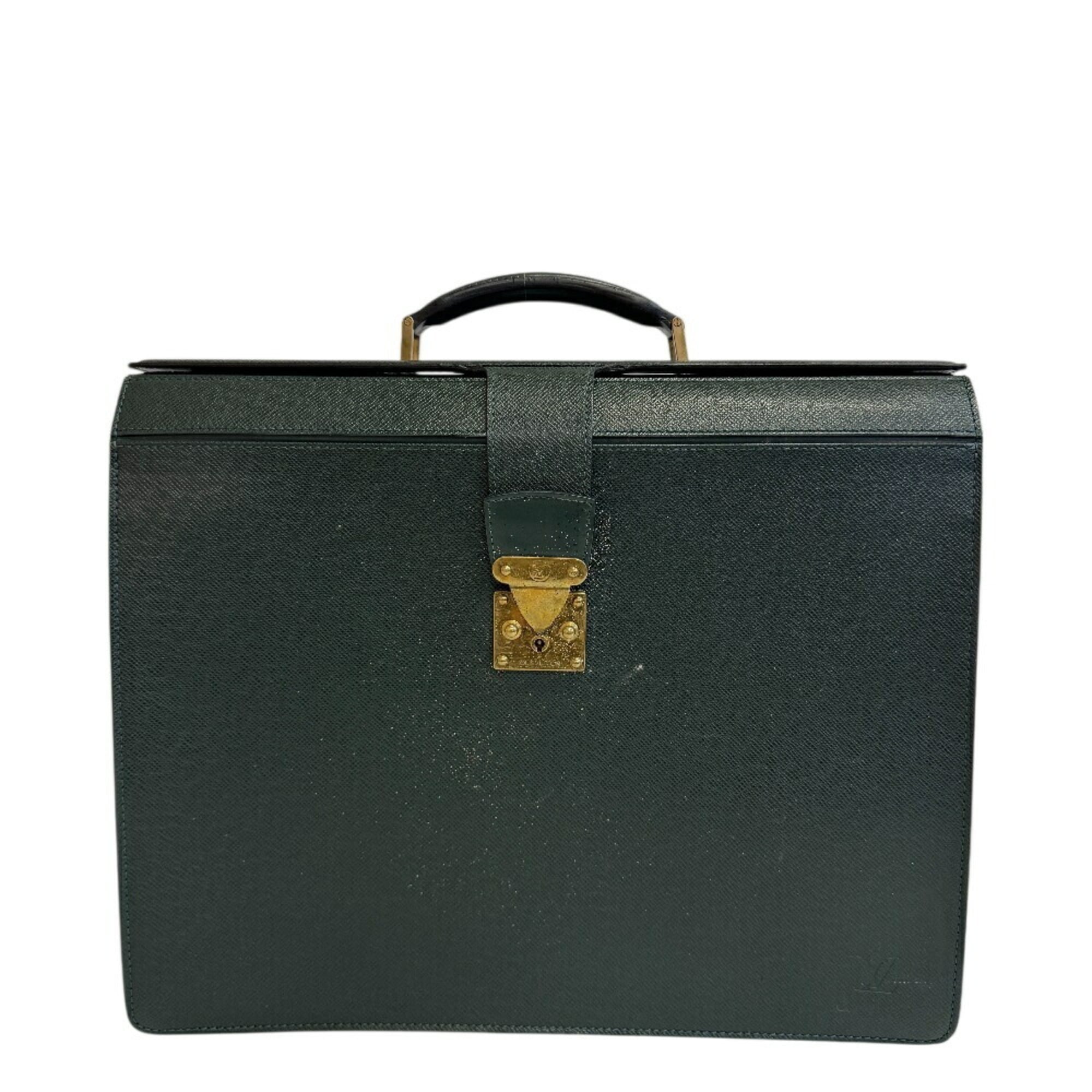 Louis Vuitton Taiga Green Taiga Leather Briefcase