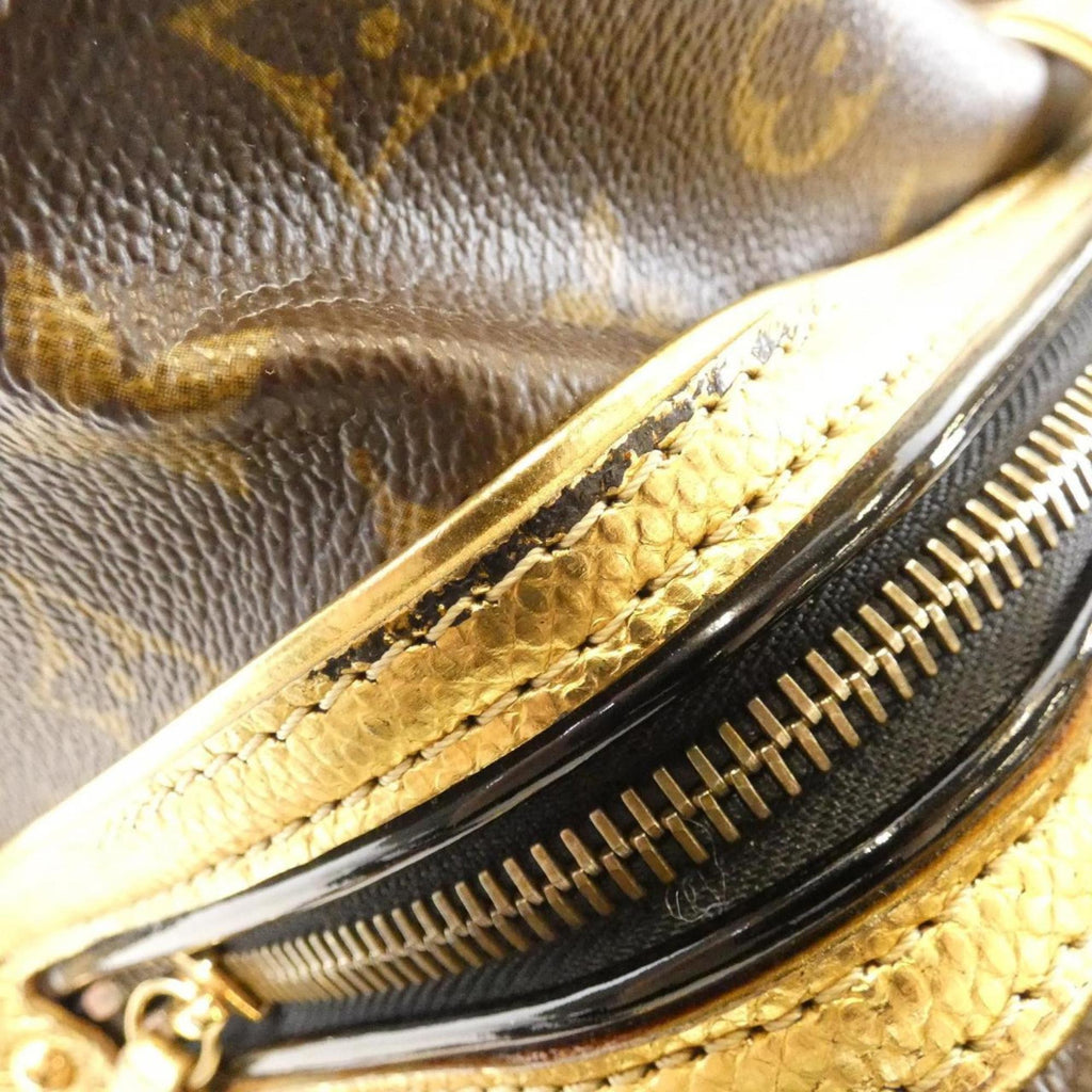 Louis Vuitton Marron Coated Canvas Leather Handbag
