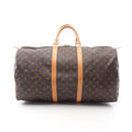Louis Vuitton Brown Coated Canvas Leather Boston Bag Handbag