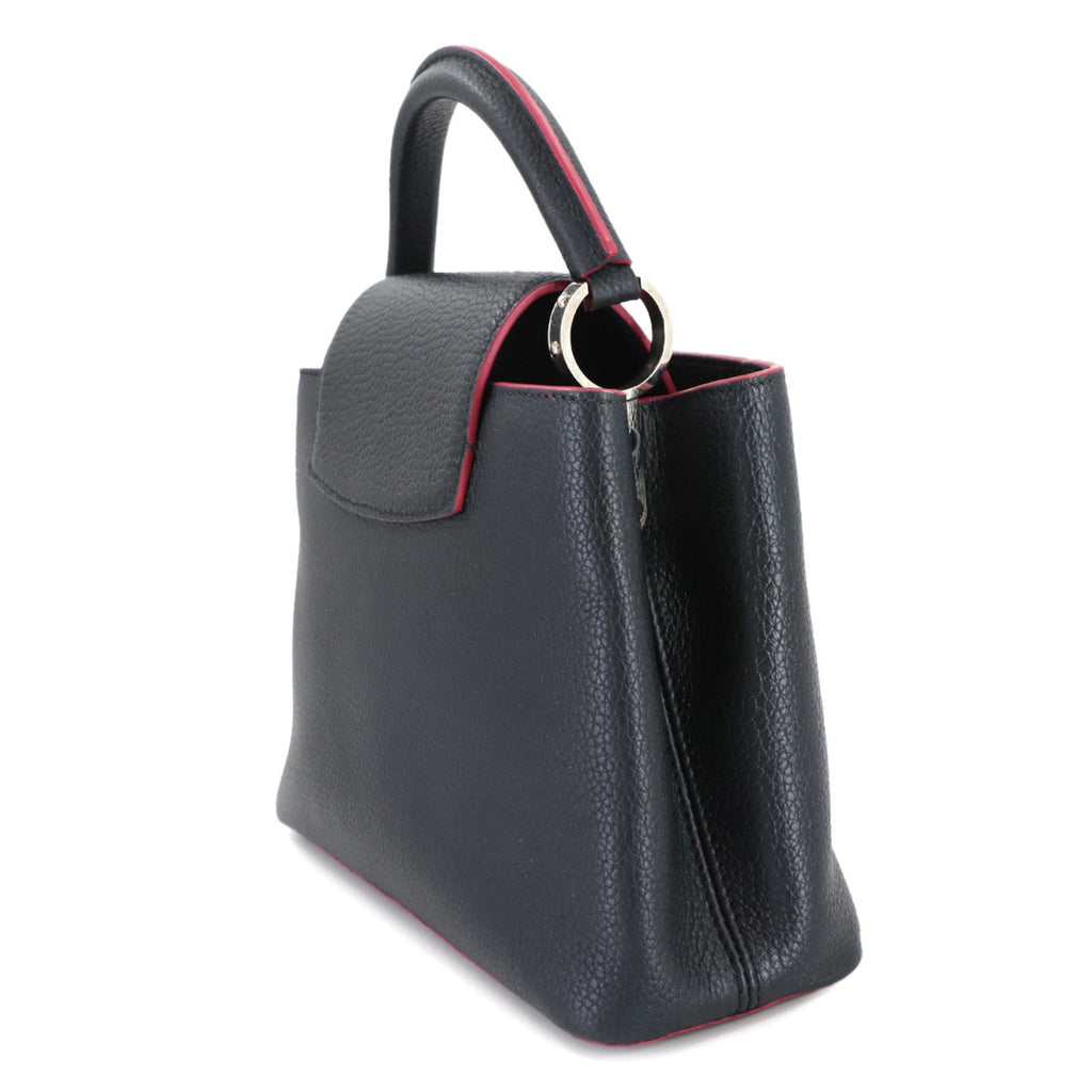 Louis Vuitton Navy Leather Handbag Shoulder Bag