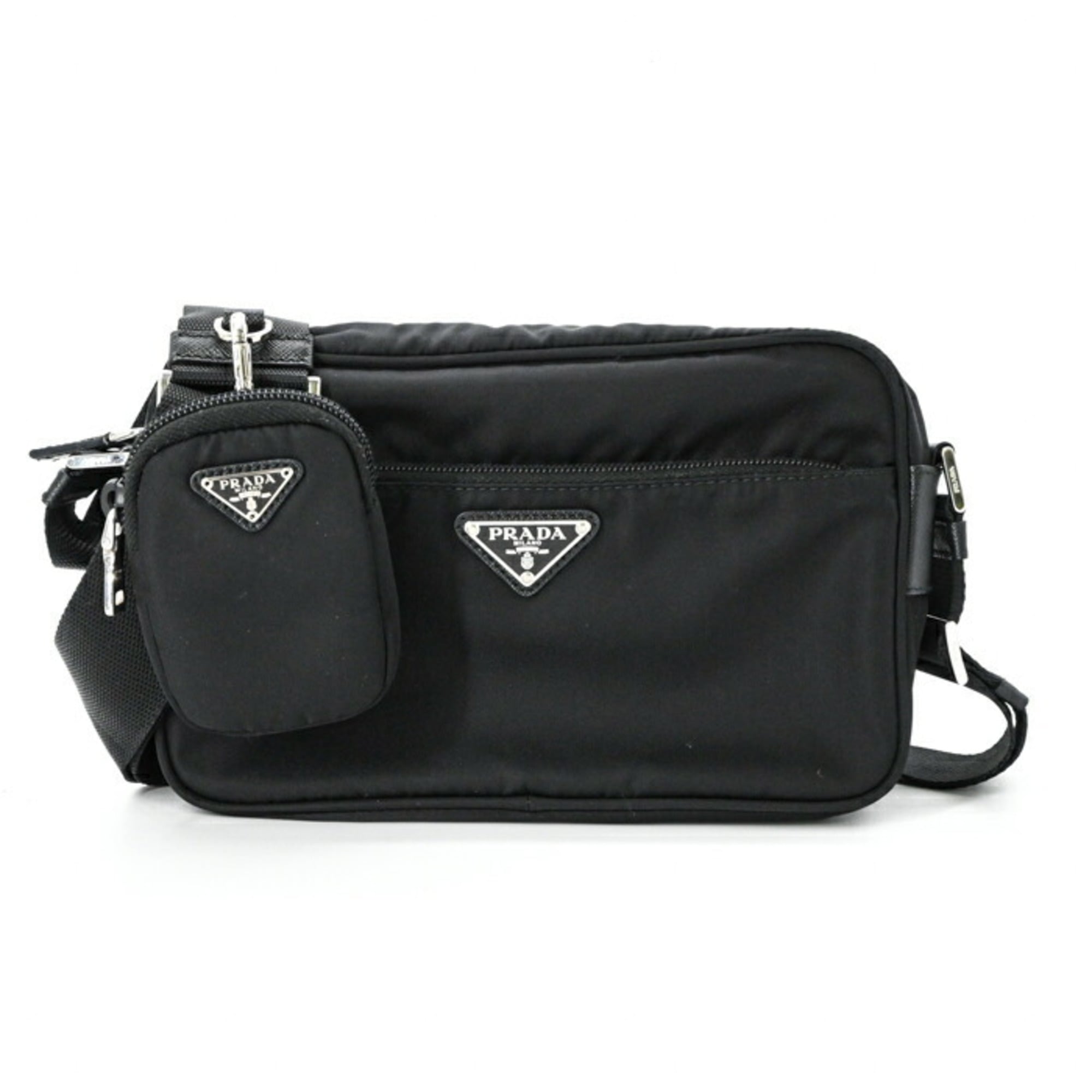 Prada Black Nylon Tessuto Shoulder Bag