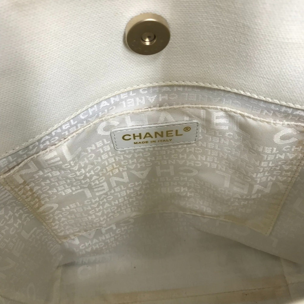 Chanel Gray Cloth Shoulder Bag