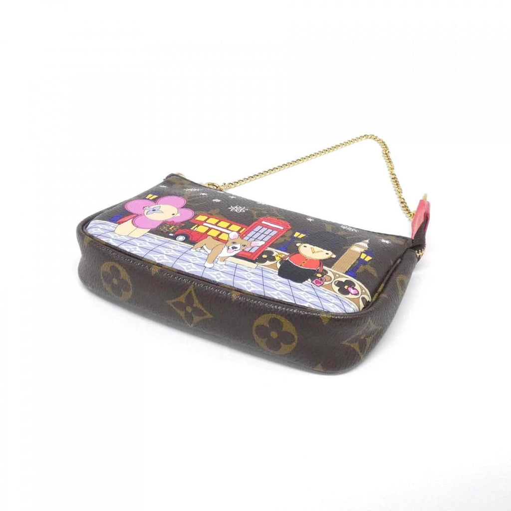 Louis Vuitton Marron Coated Canvas Pochette Pouch