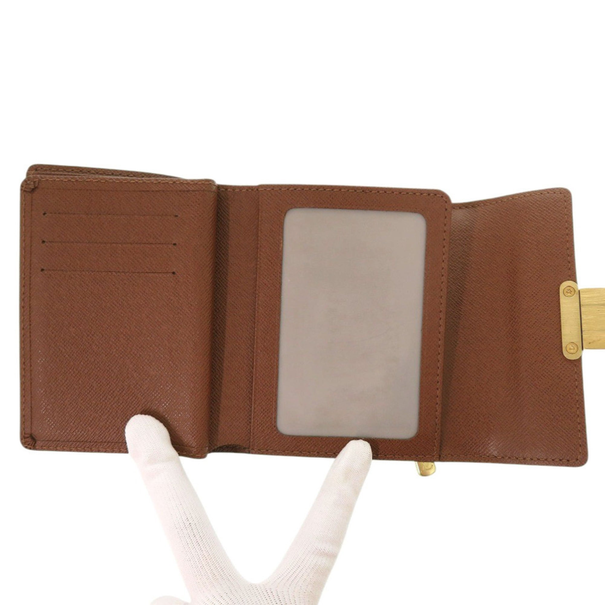 Louis Vuitton Brown Monogram Canvas Wallet (Tri-Fold)