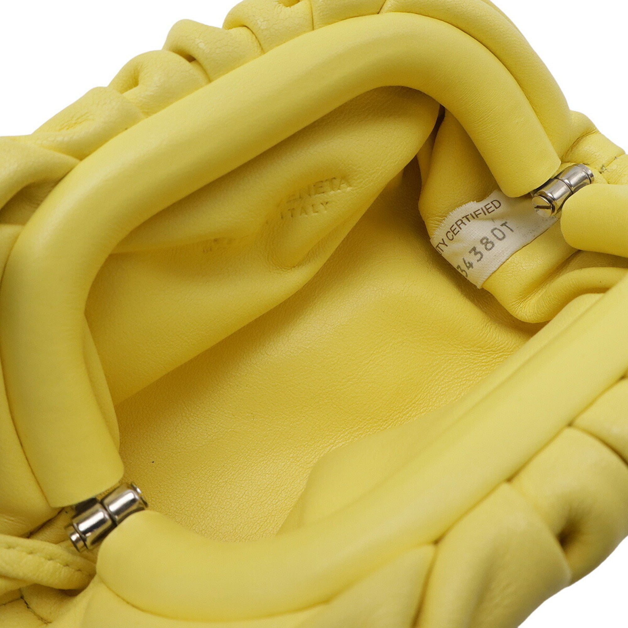 Bottega Veneta Yellow Leather Coin Purse/Coin Case