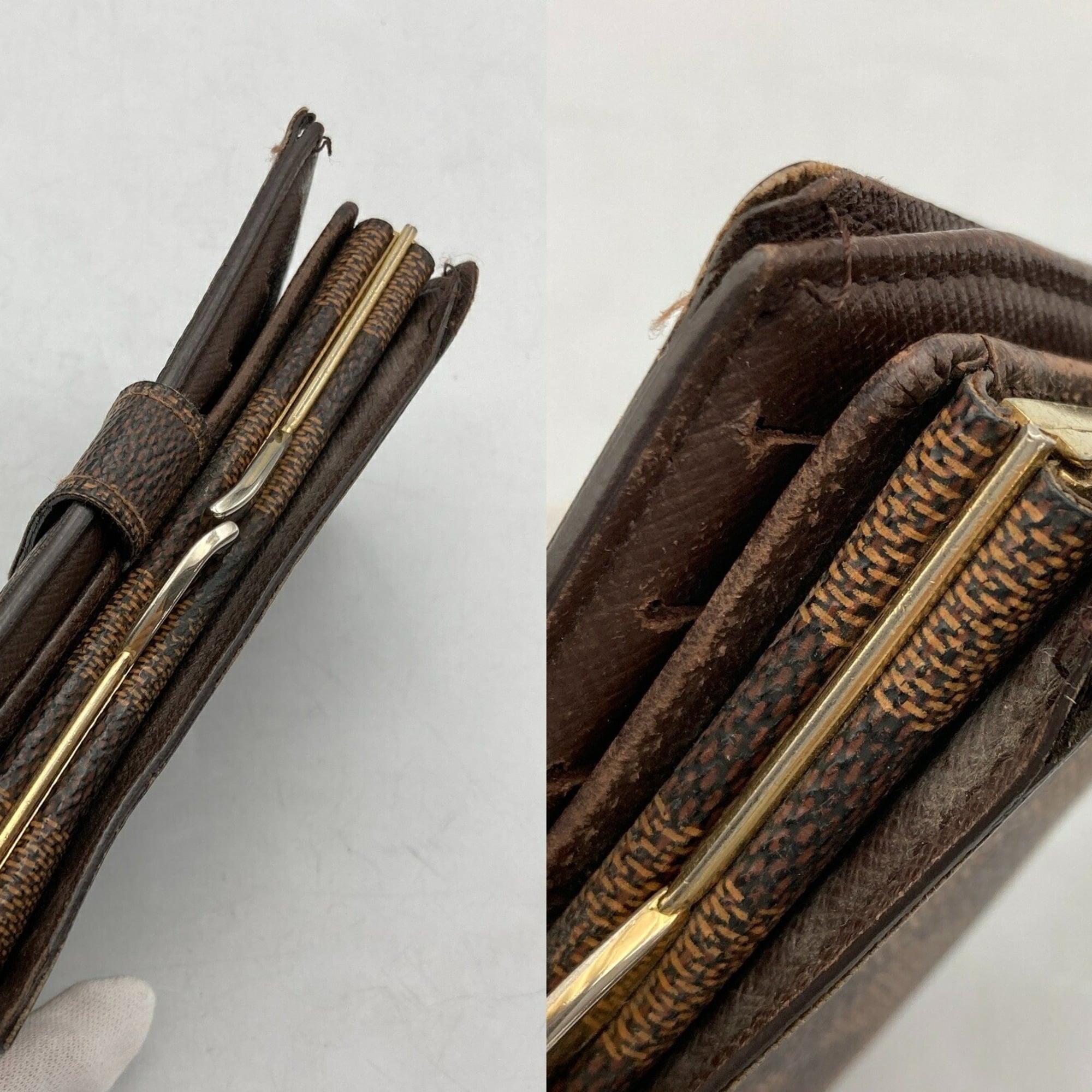 Louis Vuitton Brown Pvc Leather Wallet