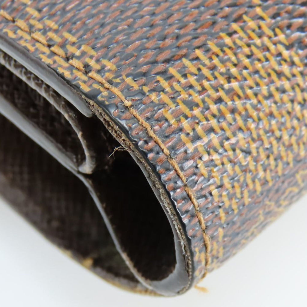 Louis Vuitton Brown Damier Canvas Ebene Damier Canvas Wallet (Tri-Fold)