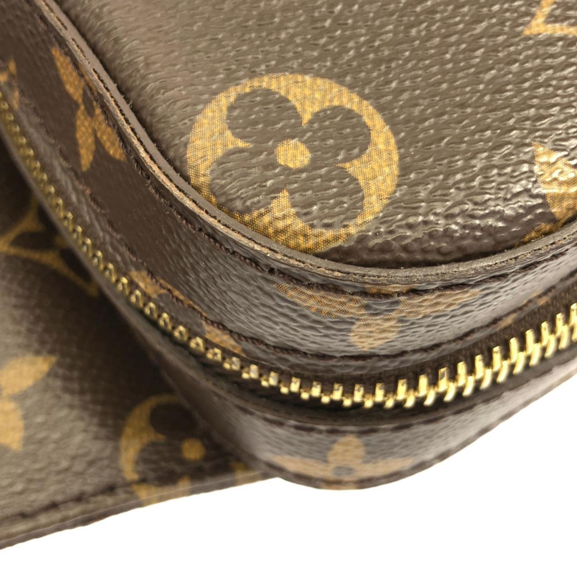 Louis Vuitton Brown Coated Canvas Shoulder Bag