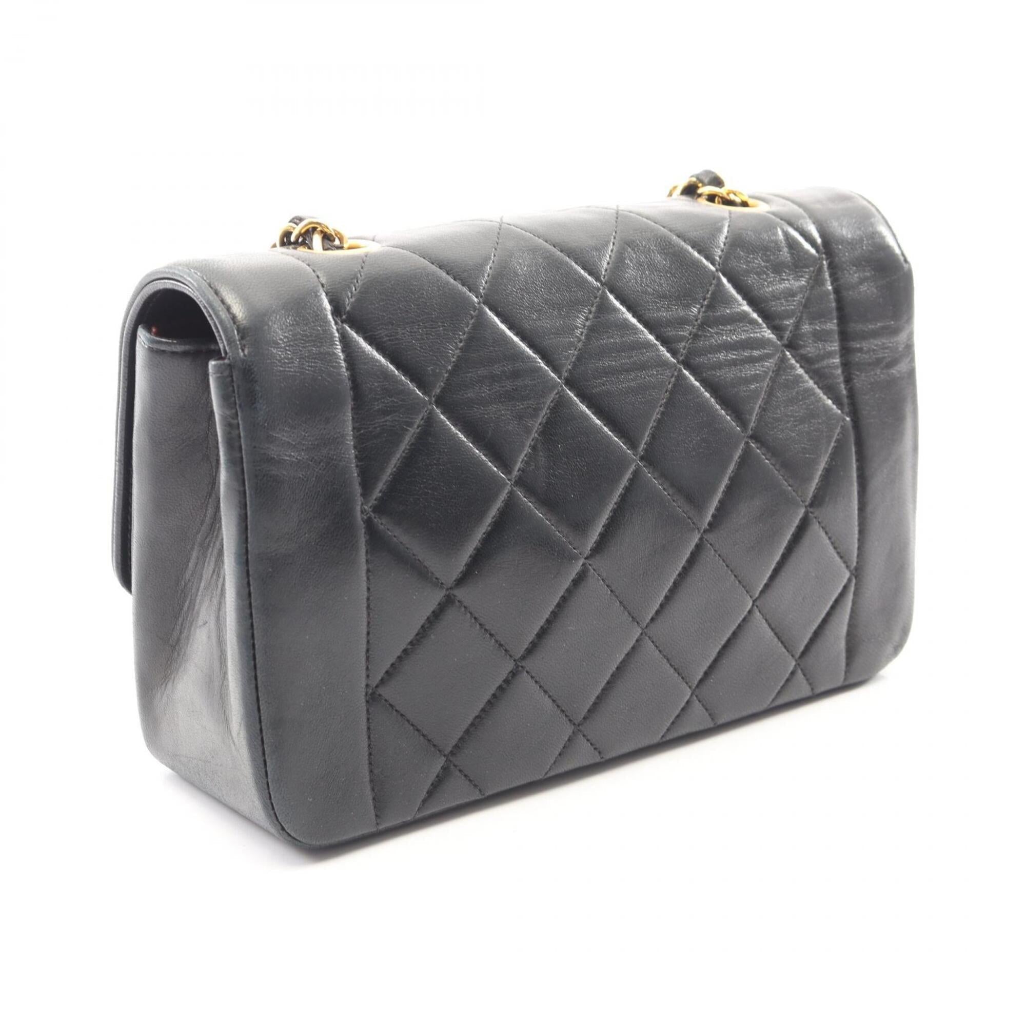 Chanel Black Leather Handbag Shoulder Bag