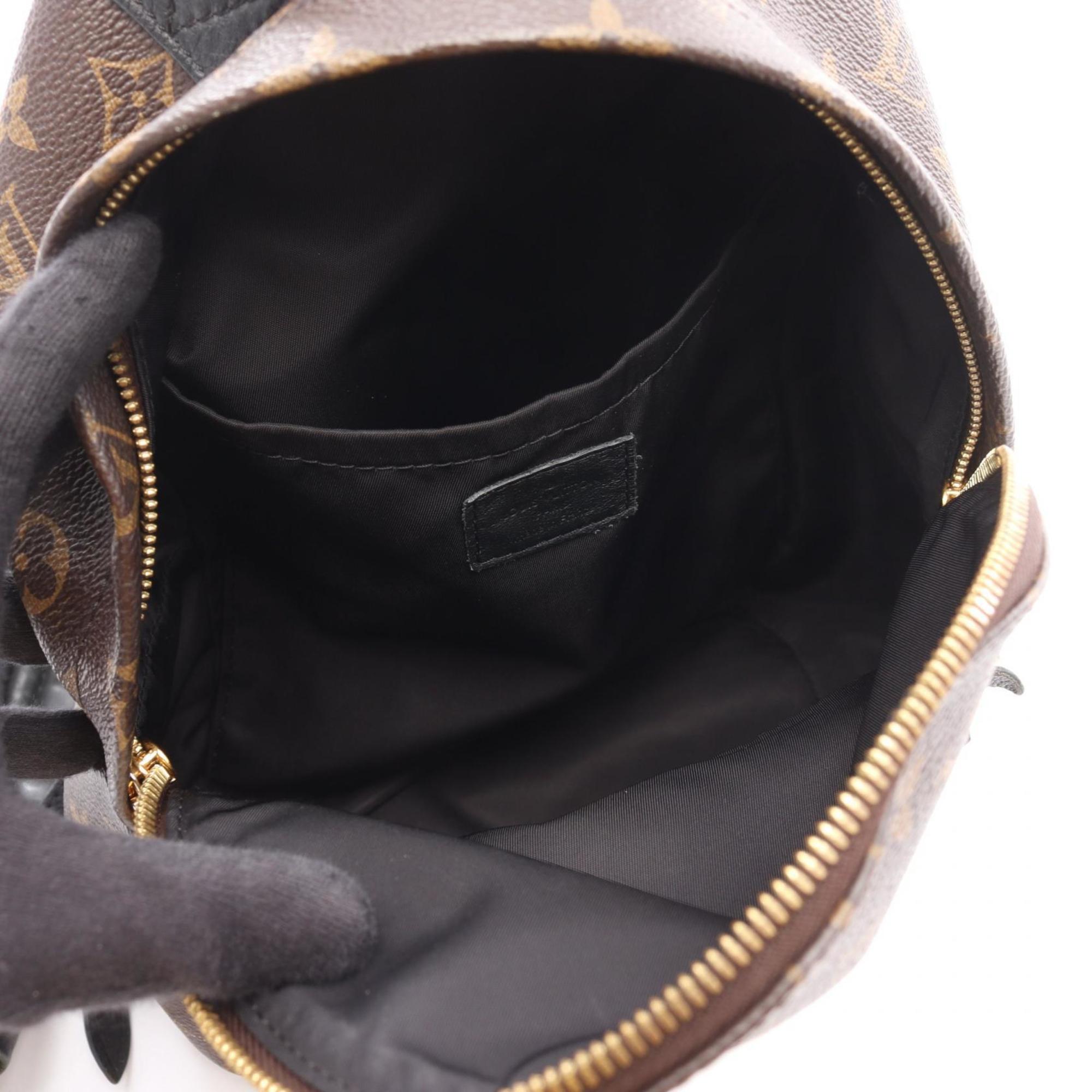 Louis Vuitton Black Brown Pvc Coated Canvas Leather Backpack