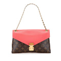 Louis Vuitton Monogram Brown Rose Litchi Pvc Leather Shoulder Bag